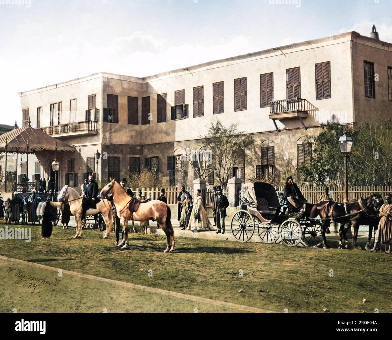 European tourists outside a hotel, Egypt Stock Photo - Alamy