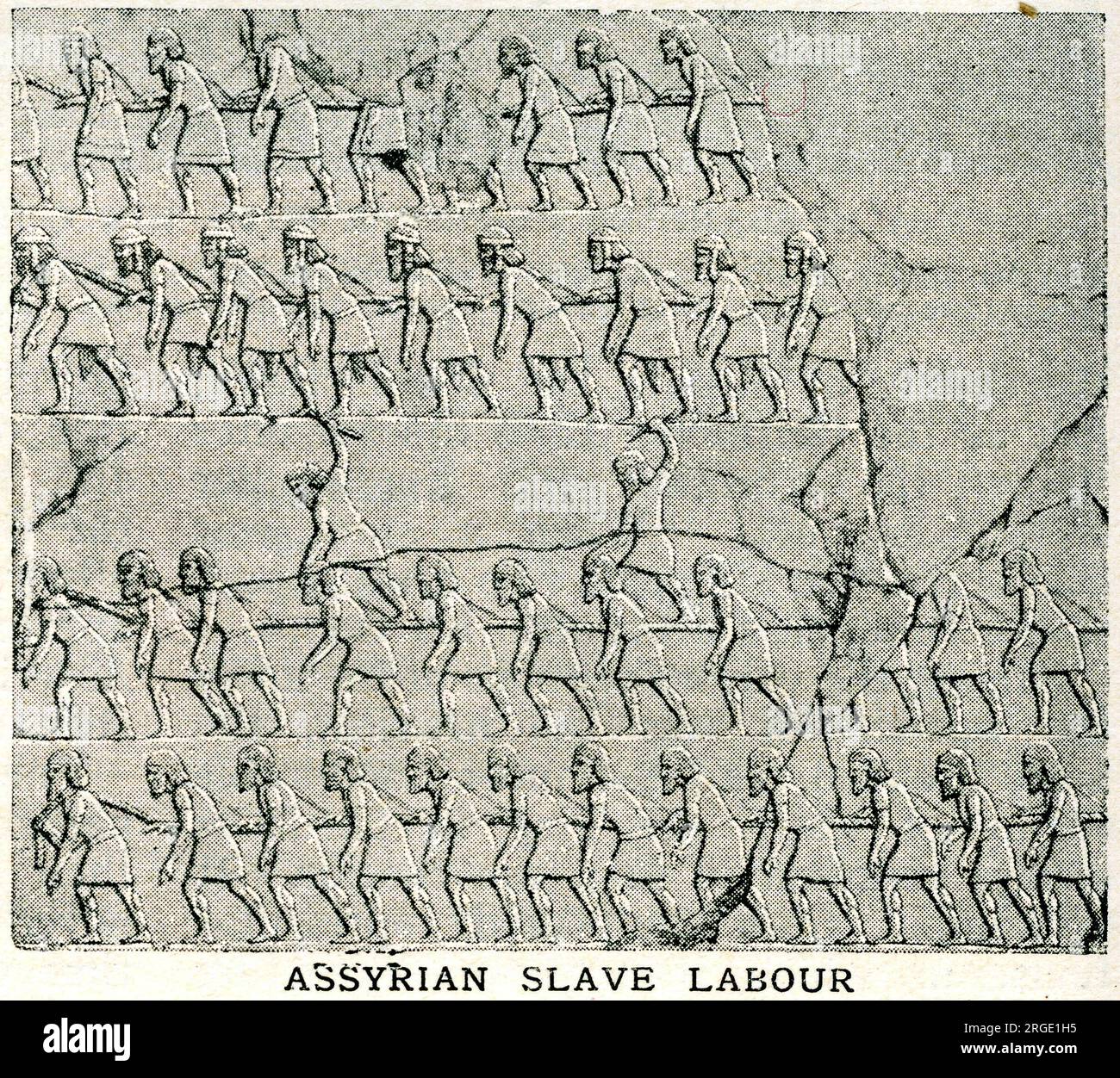 Assyrian Slave Labour Stock Photo Alamy
