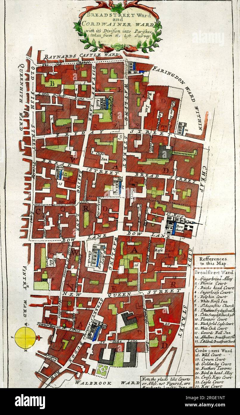 Breadstreet Ward and Cordwainer Ward Stock Photo Alamy