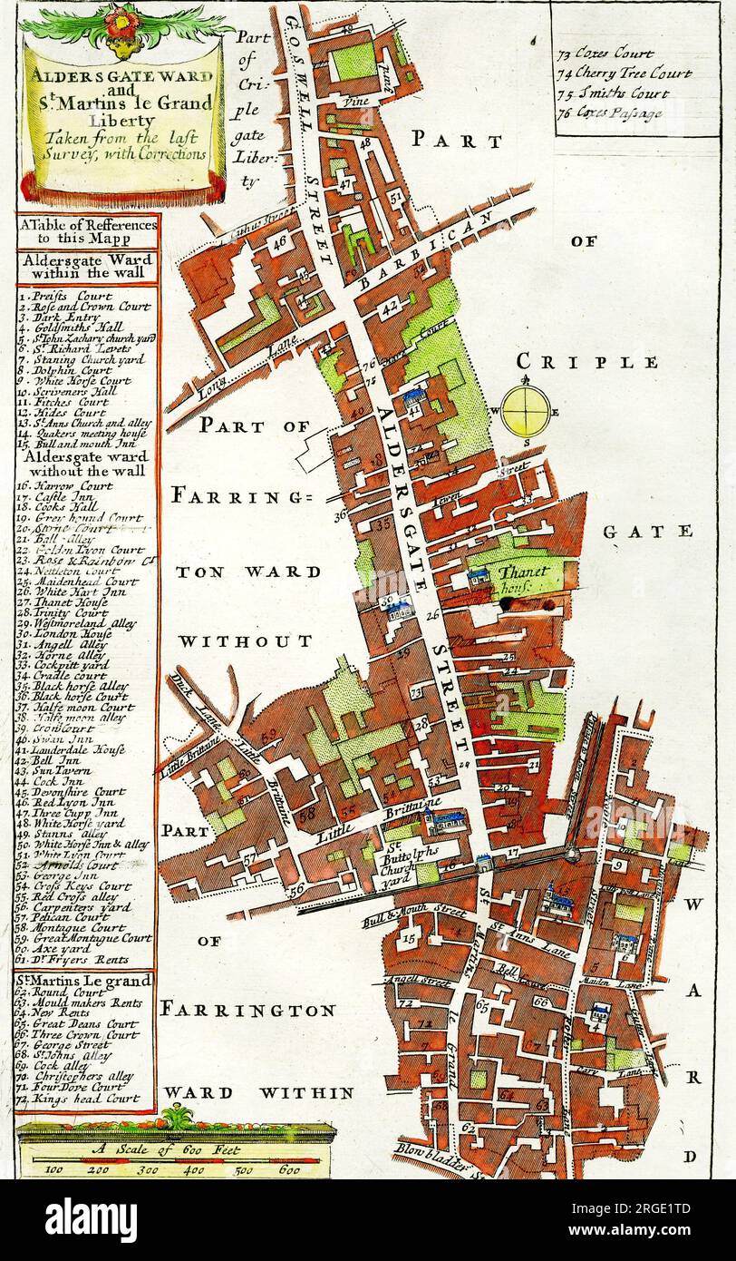 Aldersgate Ward and St Martins Le Grand Liberty Stock Photo - Alamy