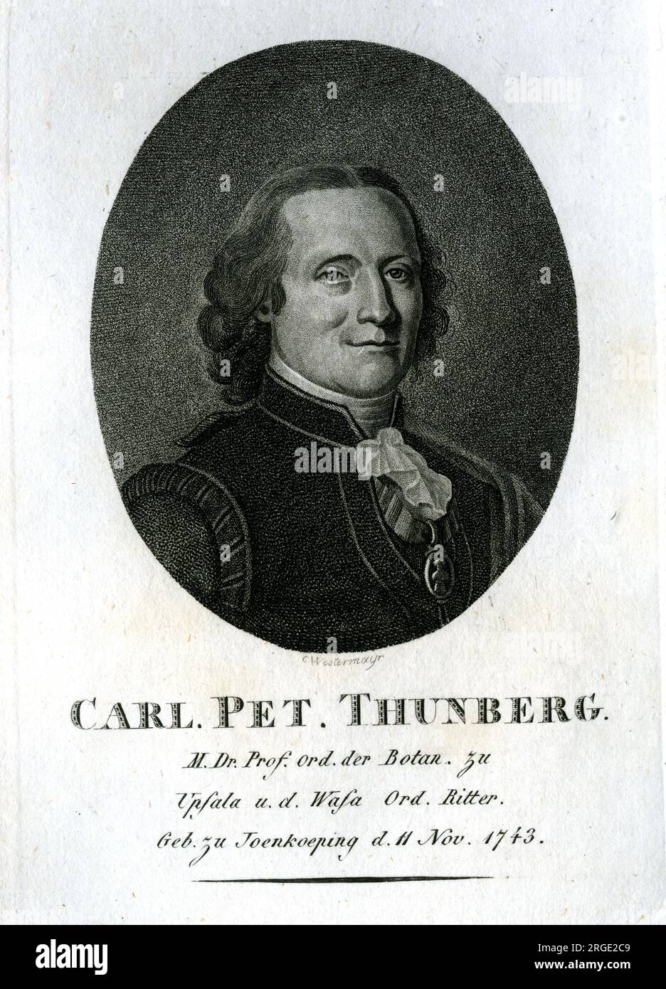 Carl Pet Thunberg Botanist Stock Photo Alamy