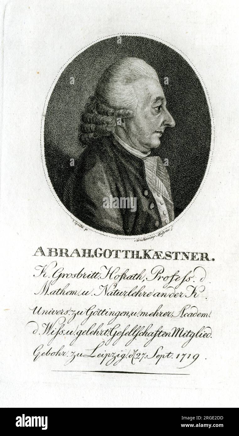 Abraham Gotth Kaestner Mathematician and Physicist Stock Photo Alamy