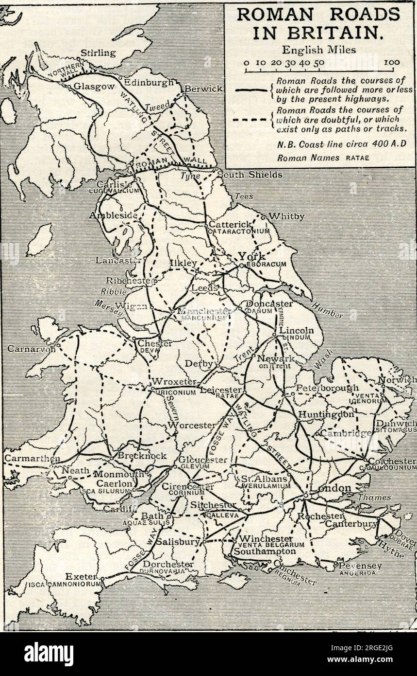 Map of roman roads hires stock photography and images Alamy