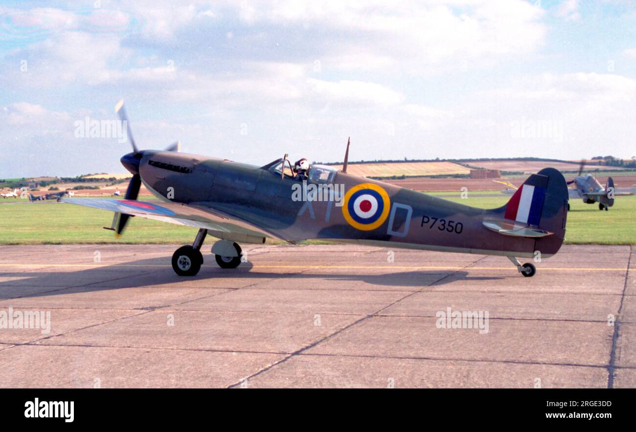 Supermarine Spitfire Mk Iia G-AWIJ / P7350 (msn CBAF.14), of Spitfire Productions Limited. Stock Photo