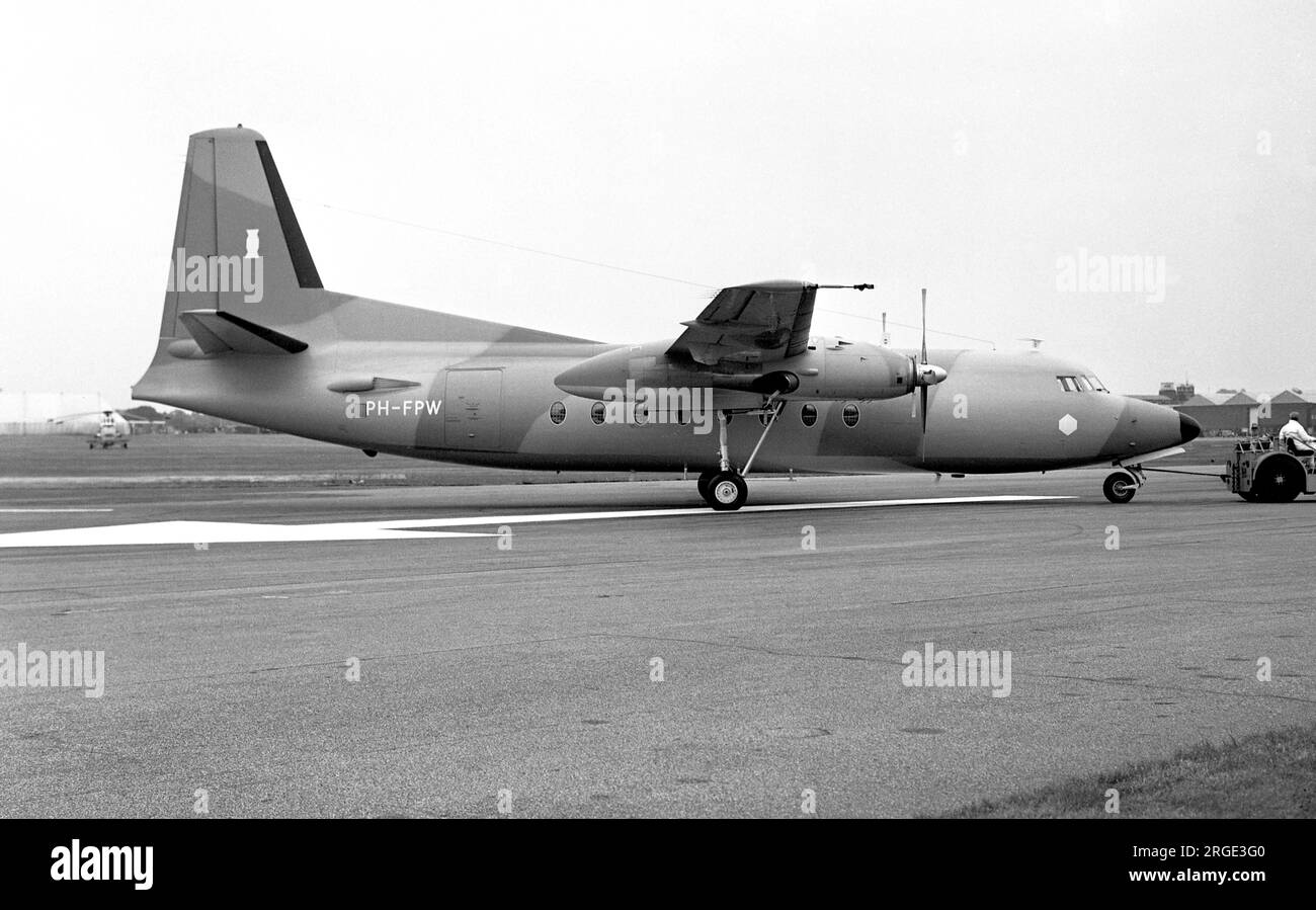 Fokker F-27-500 Friendship PH-FPW (msn 10489), at the SBAC Farnborough Airshow, from 4-10 September 1972. Stock Photo