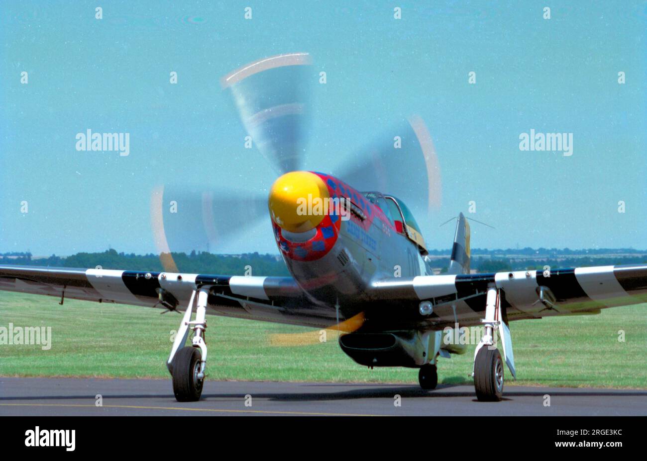 North American P-51D Mustang N11T 'Damn Yankee' (msn 122-40965), at Duxford. Stock Photo