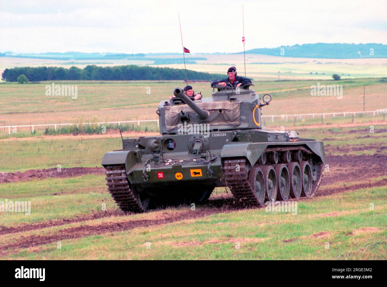 A Comet tank, (Tank, Cruiser, Comet I (A34)), at the 2006 Larkhill Royal Artillery open day,on the Larkhill racecourse / exhibition ground. Stock Photo