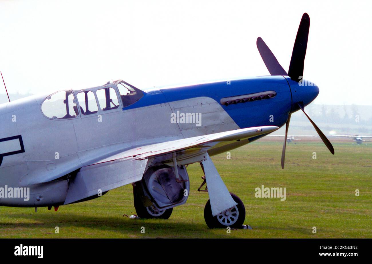 North American P-51C Mustang N487FS (msn 104-26778), at Duxford. Stock Photo