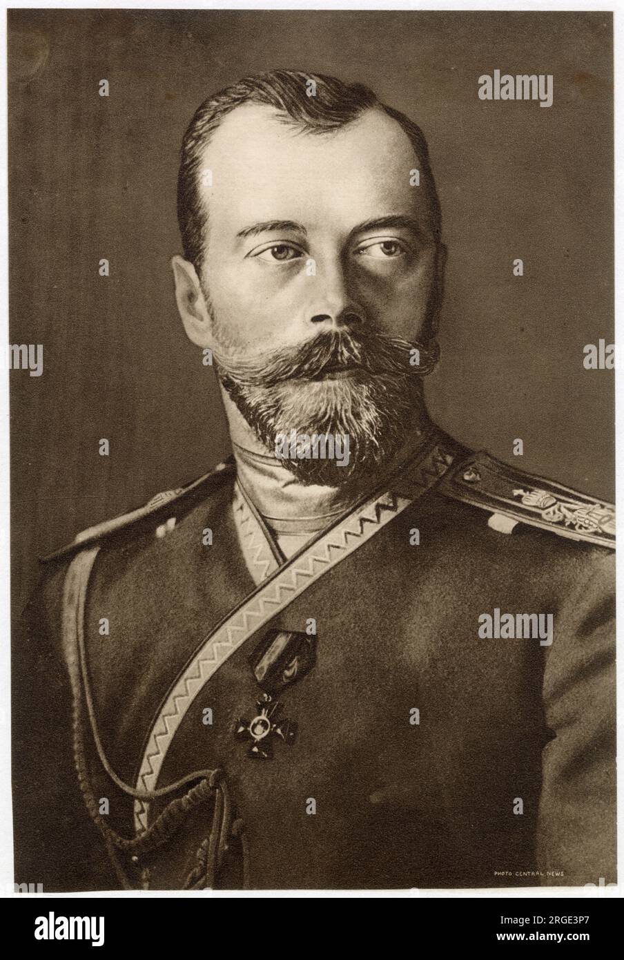 Nikolay Aleksandrovich Tsar Nicolas II (1868 - 1918), ruled (1894 - 1917). Stock Photo
