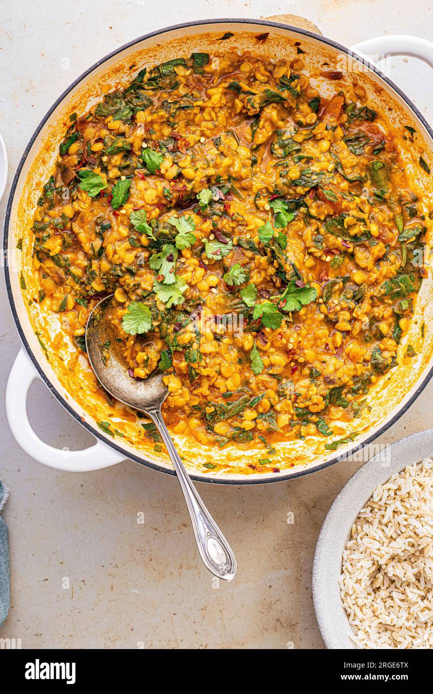 split peas dal indian cuisine Stock Photo Alamy