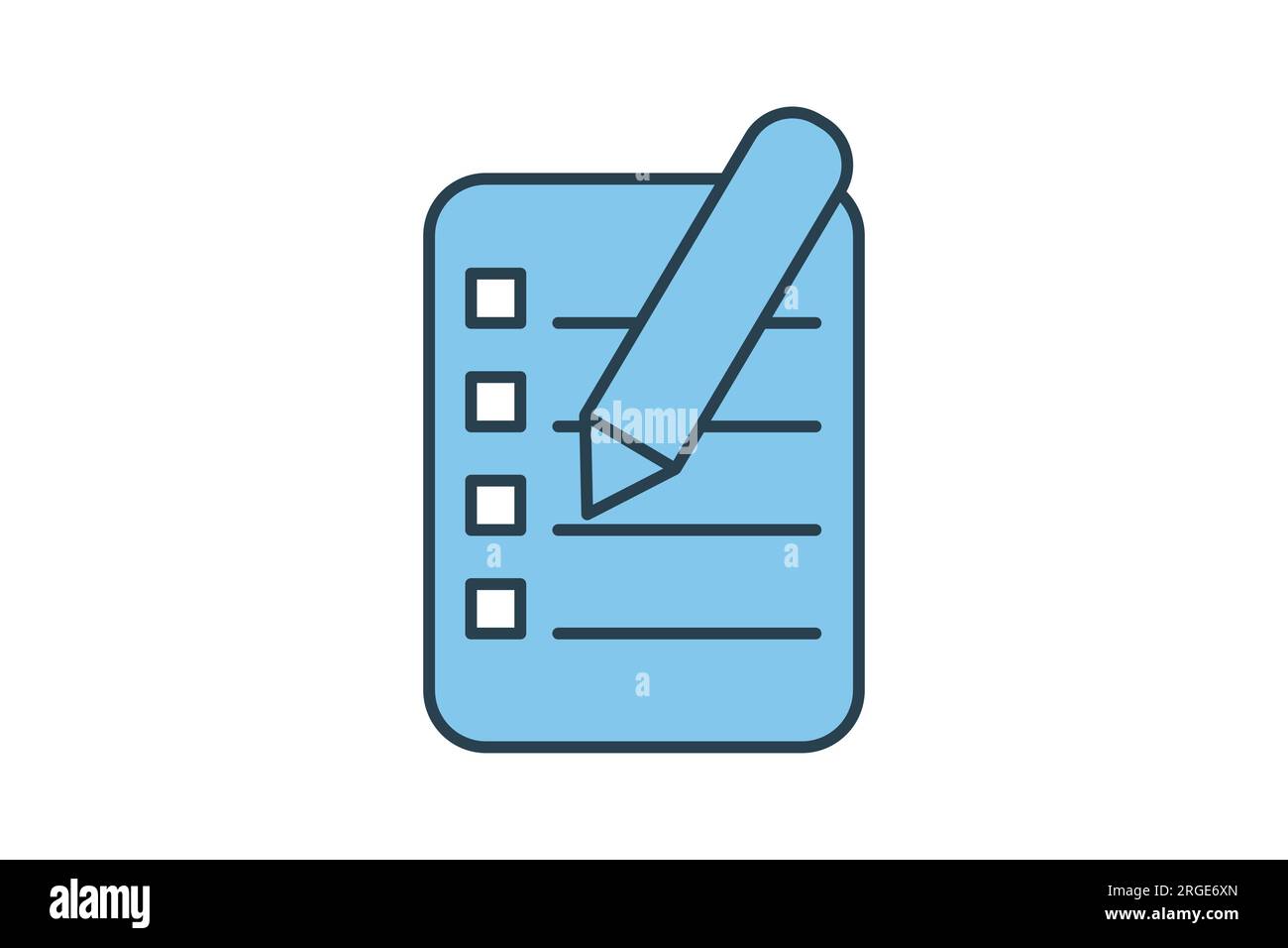 Feedback Form Icon. Icon related to survey. flat line icon style. Simple vector design editable Stock Vector