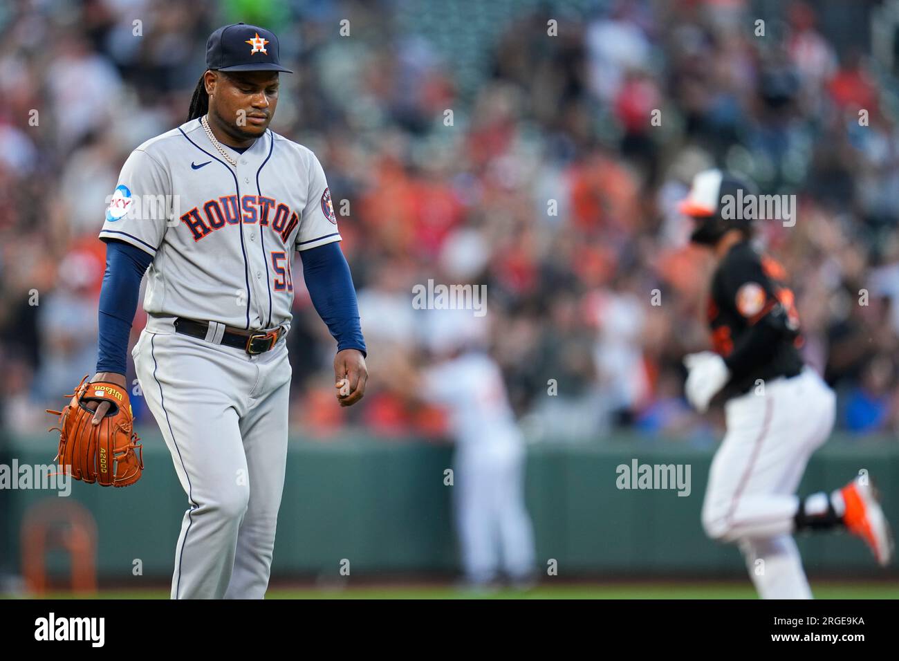 Baltimore Orioles' James McCann bats against the Detroit Tigers in the  fourth inning during the first baseball game of a doubleheader, Saturday,  April 29, 2023, in Detroit. (AP Photo/Paul Sancya Stock Photo 