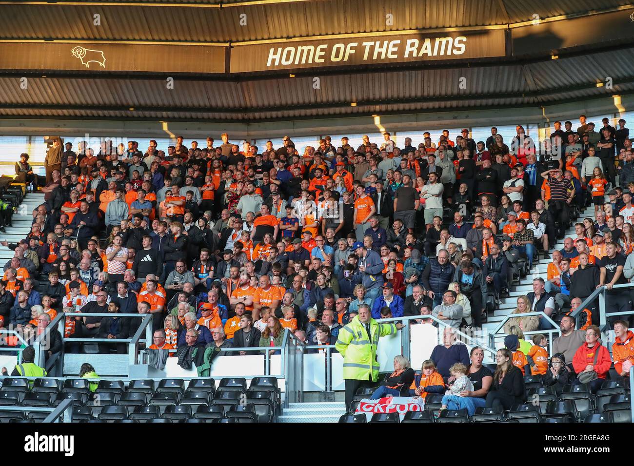 Blackpool fans during the Carabao Cup match Derby County vs Blackpool ...