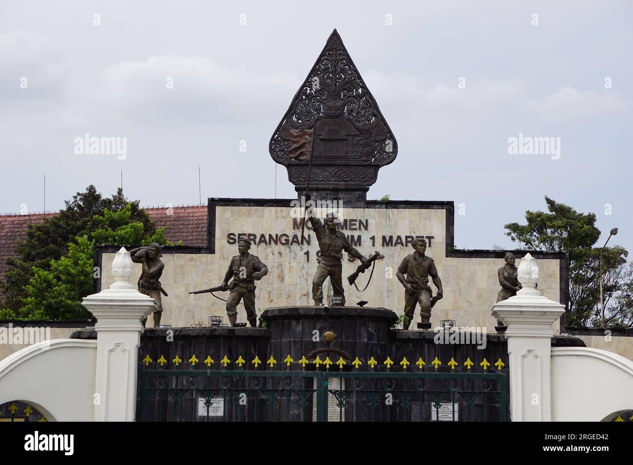 The monument of Serangan Umum 1 Maret 1949 in Jogja. This monument commemorates the 2nd Dutch Military Aggression in Indonesia Stock Photo