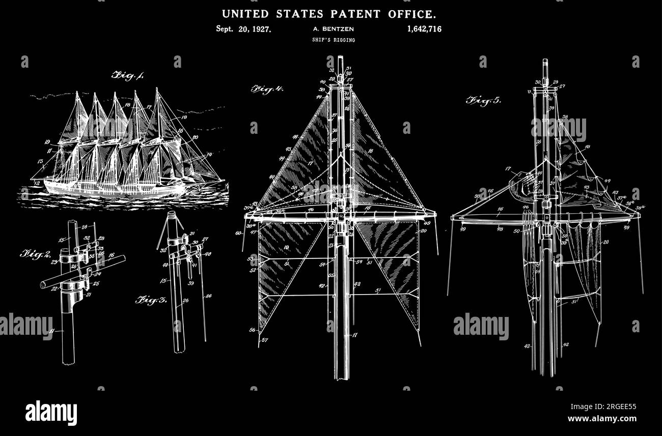 vintage-ship-s-rigging-patent-1927-stock-vector-image-art-alamy