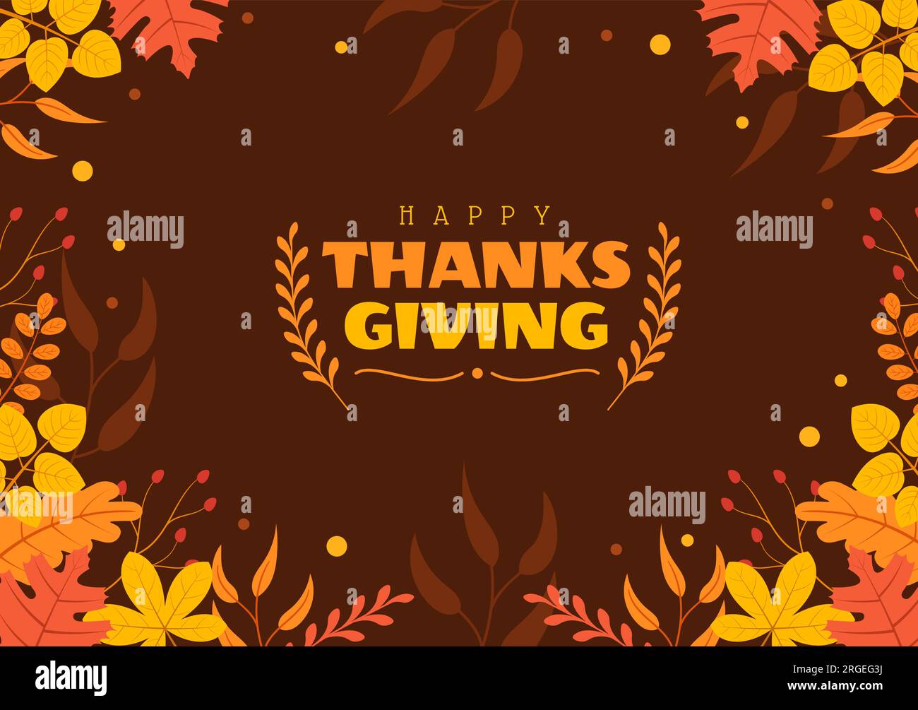Happy Thanksgiving Day Vector Illustration with Turkey Bird, Pumpkin ...