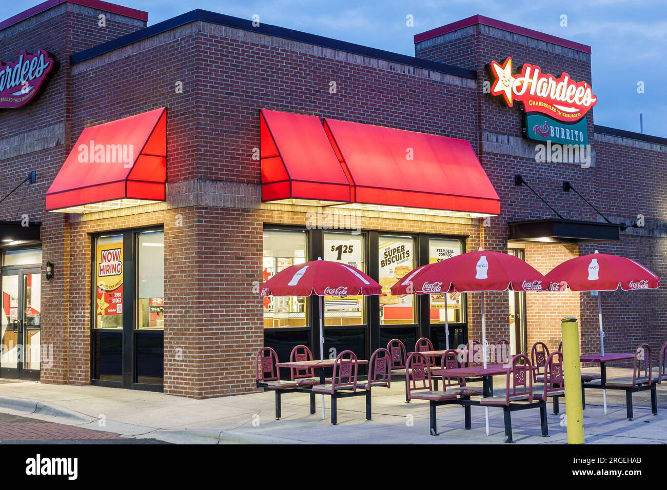 Hardees restaurant sign usa hi-res stock photography and