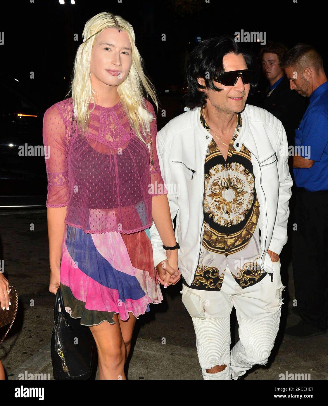 AUGUST 7th 2023: Actor Corey Feldman and his wife fashion model