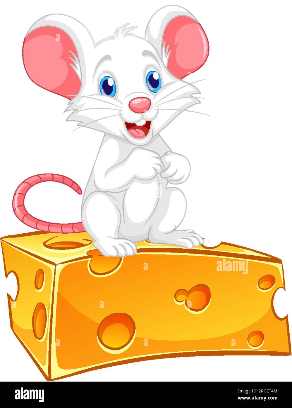 Cute Mouse with Big Cheese illustration Stock Vector Image & Art - Alamy