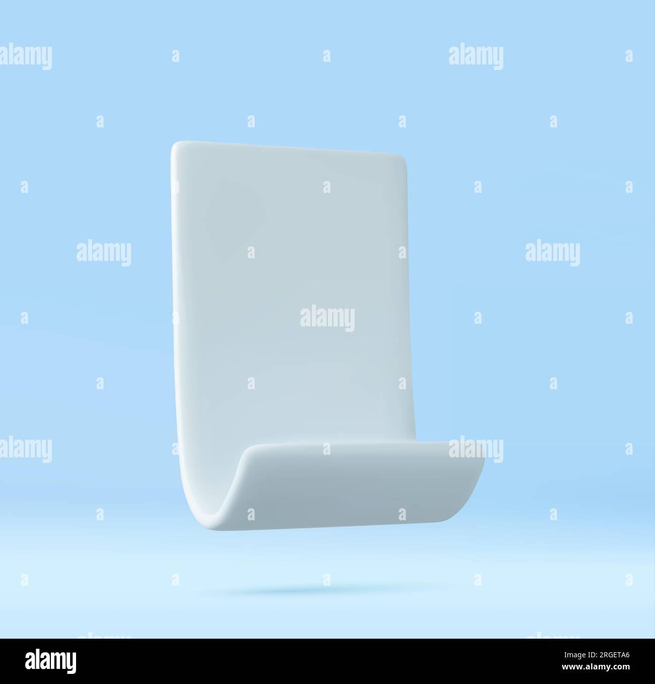 3D Paper scroll with cartoon style Stock Vector