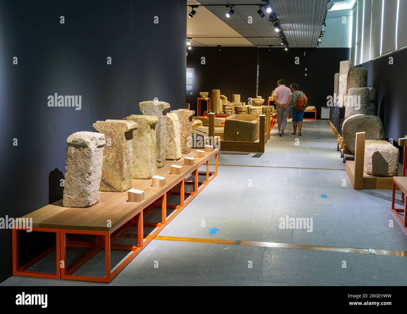 Interior of interpretation centre museum, El Castro San Cibrao de Las ...