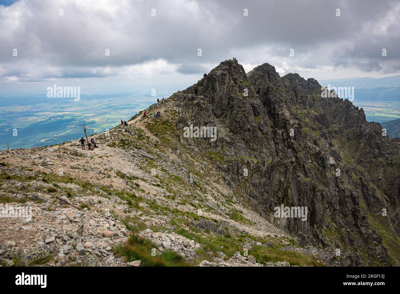 Rugged rocky landscape in the High Tatra Mountains in Slovakia Stock Photo