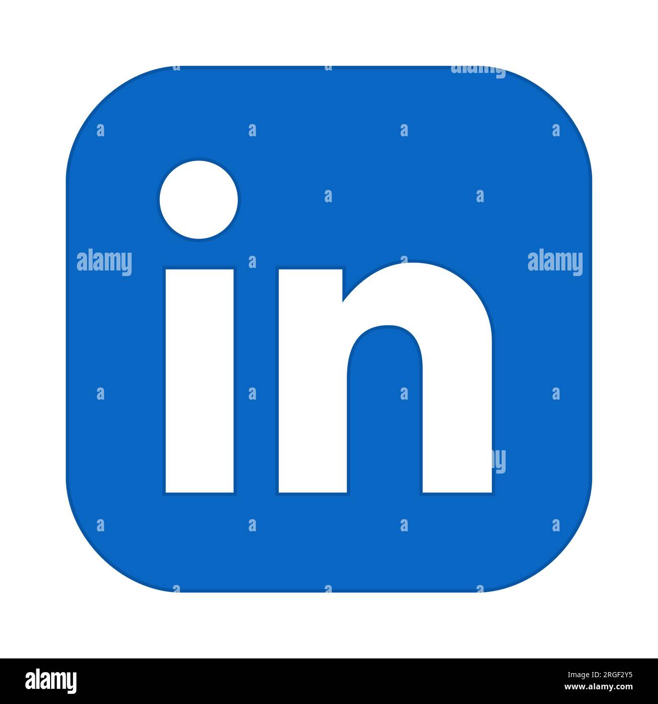 LinkedIn app icon. The world's largest professional network. Social networking. Jobs and careers Stock Vector