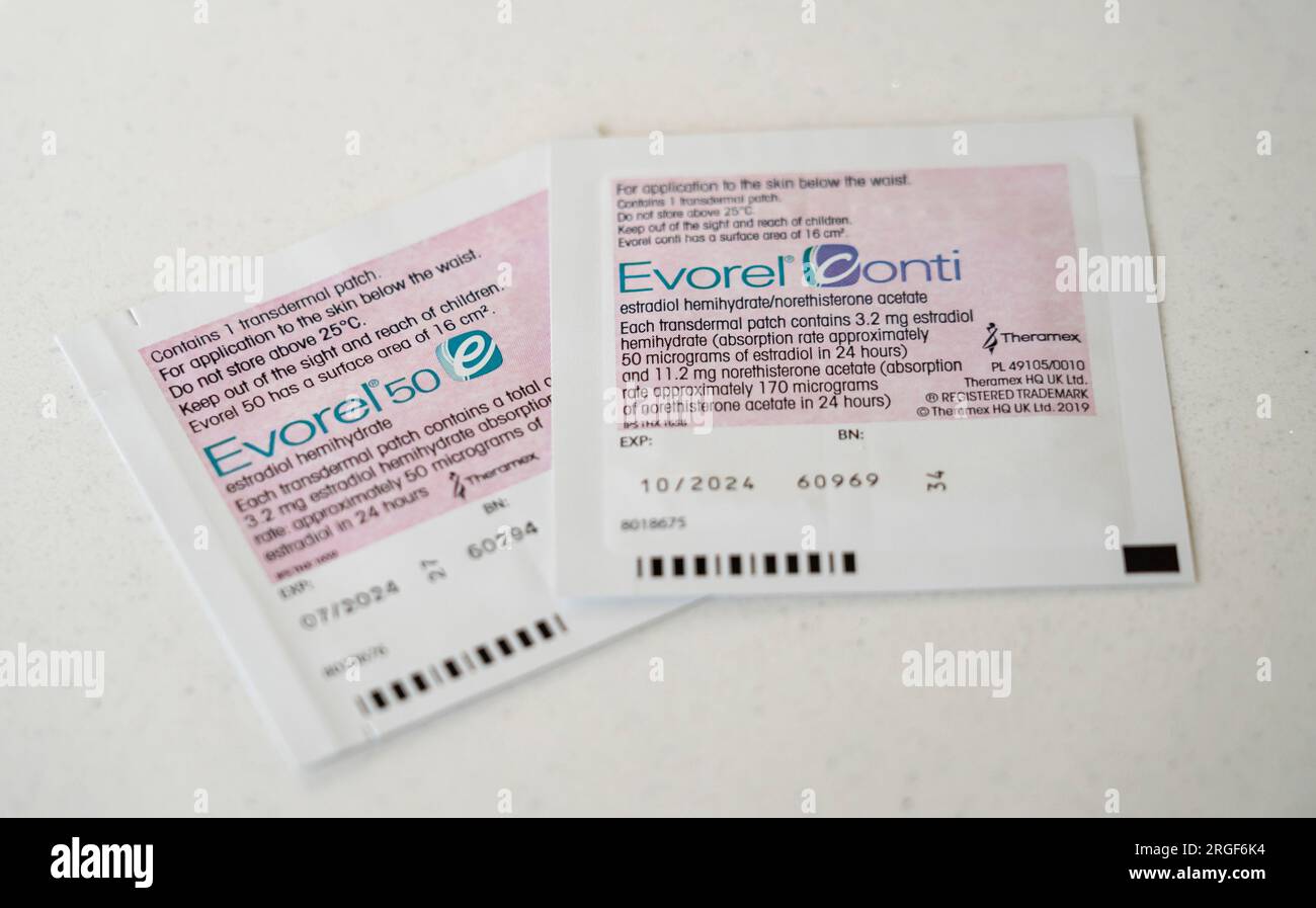 Evorel sequi hrt patches hires stock photography and images Alamy