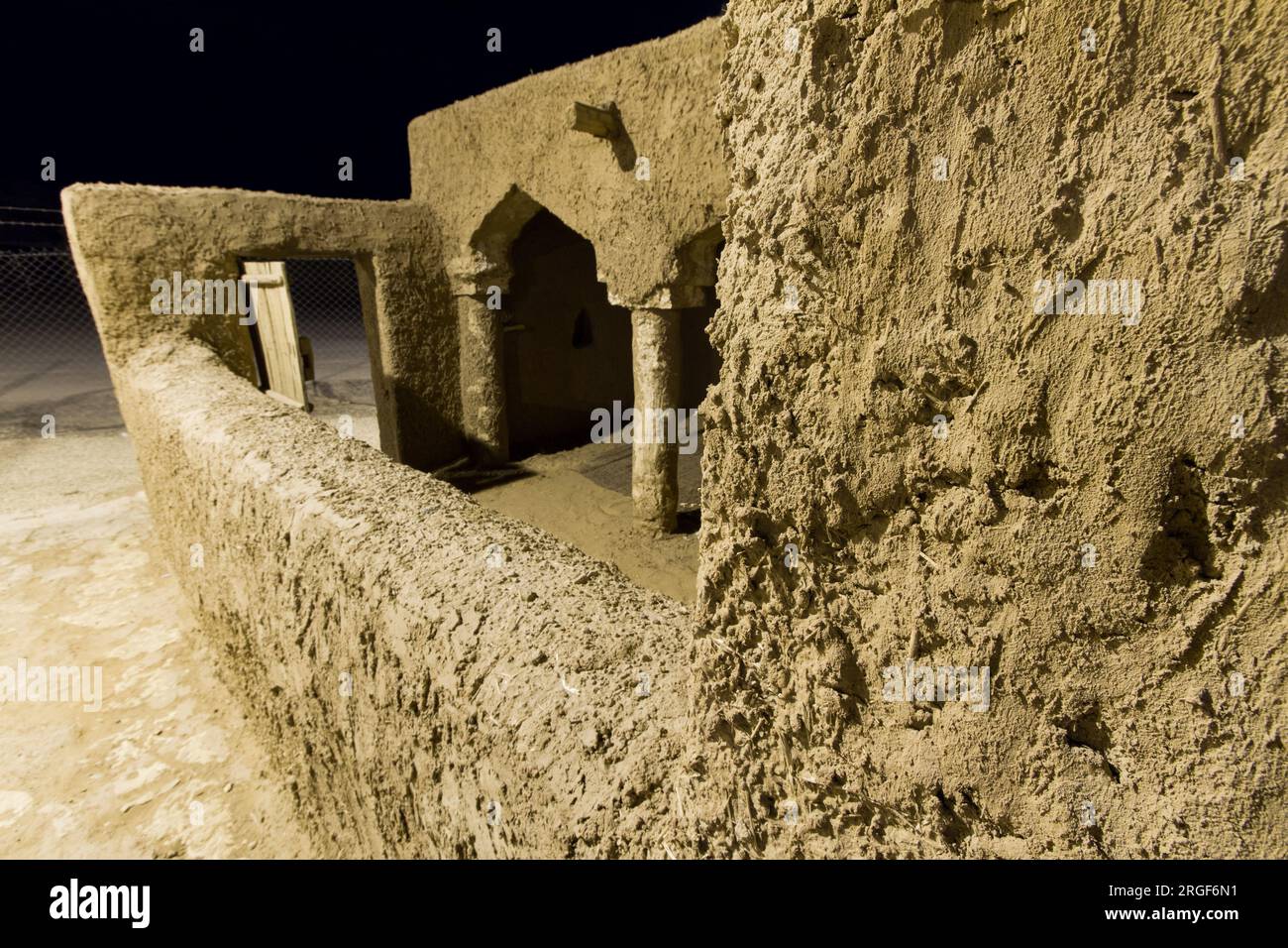 an archaeological mosque built of muds in riyadh in Saudi Arabia Stock Photo