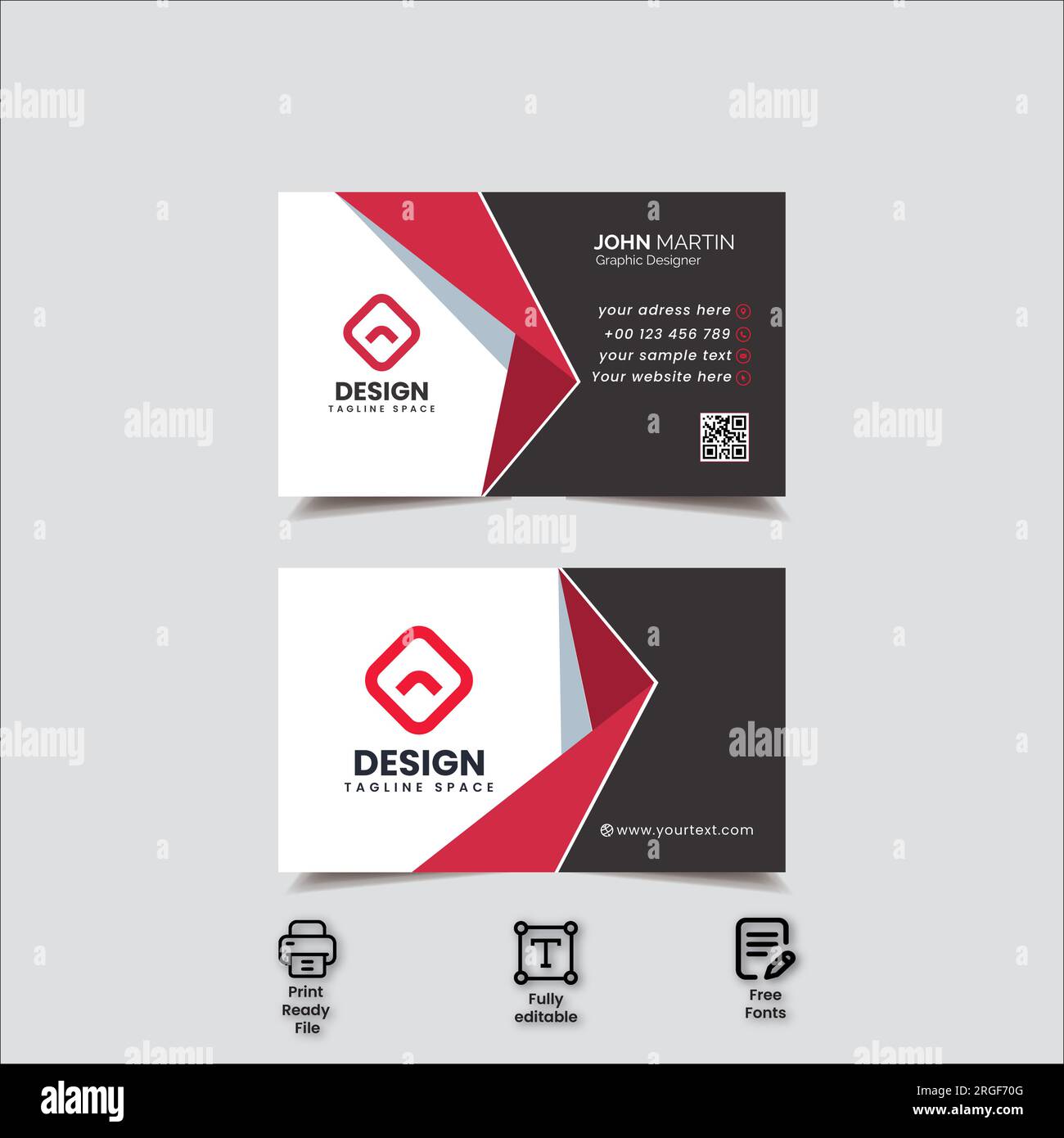 Corporate Modern Business Card Design Stock Vector