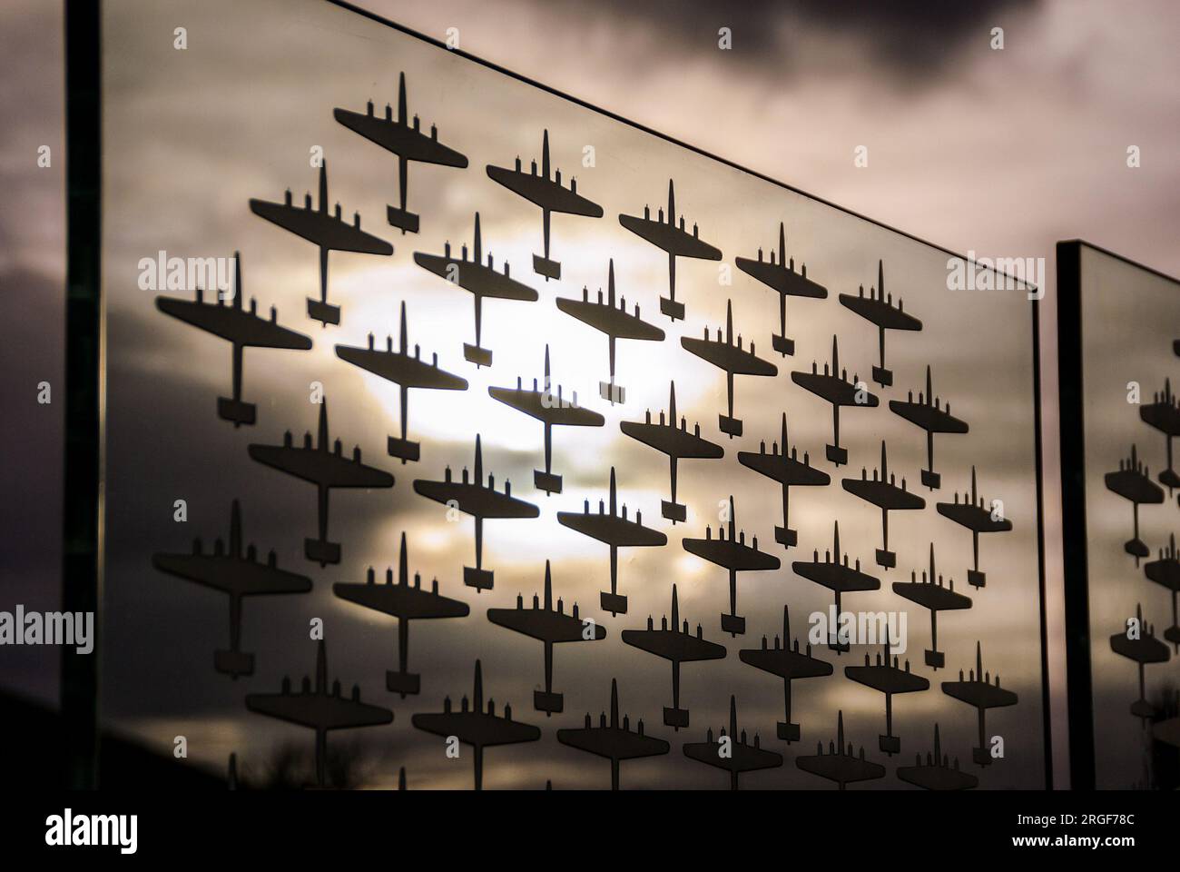 Counting the cost, a glass memorial installation at Imperial War Museum Duxford commemorating