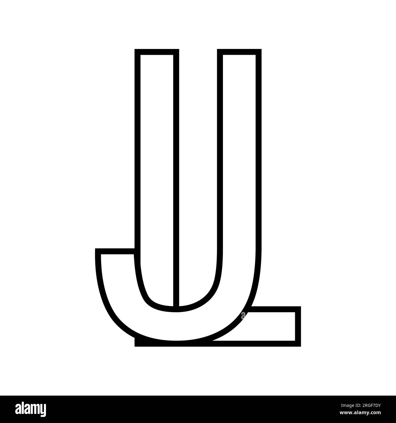 Logo sign lj jl icon double letters logotype j l Stock Vector