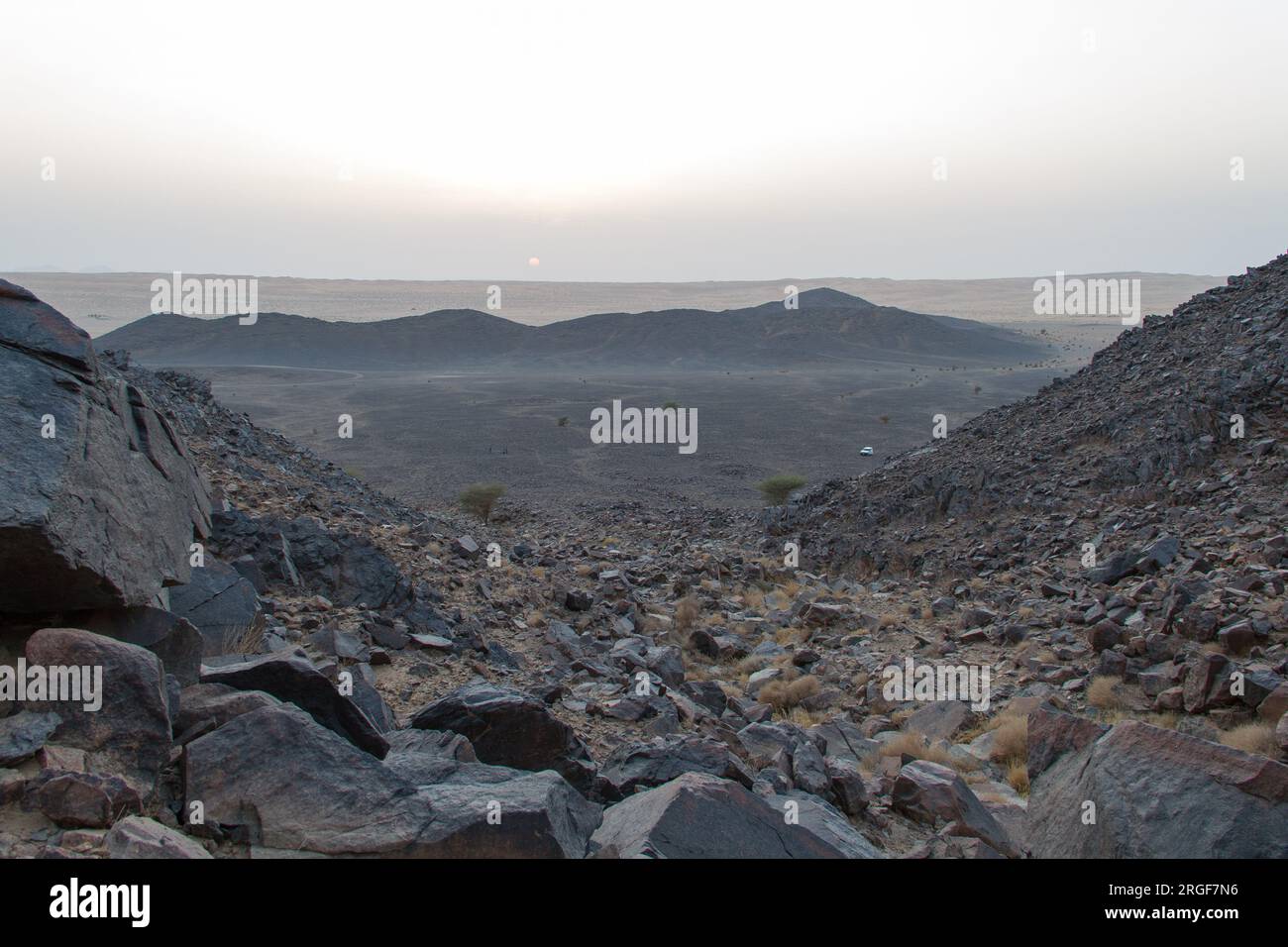 mountains and hills  in a town near riyadh in Saudi Arabia Stock Photo