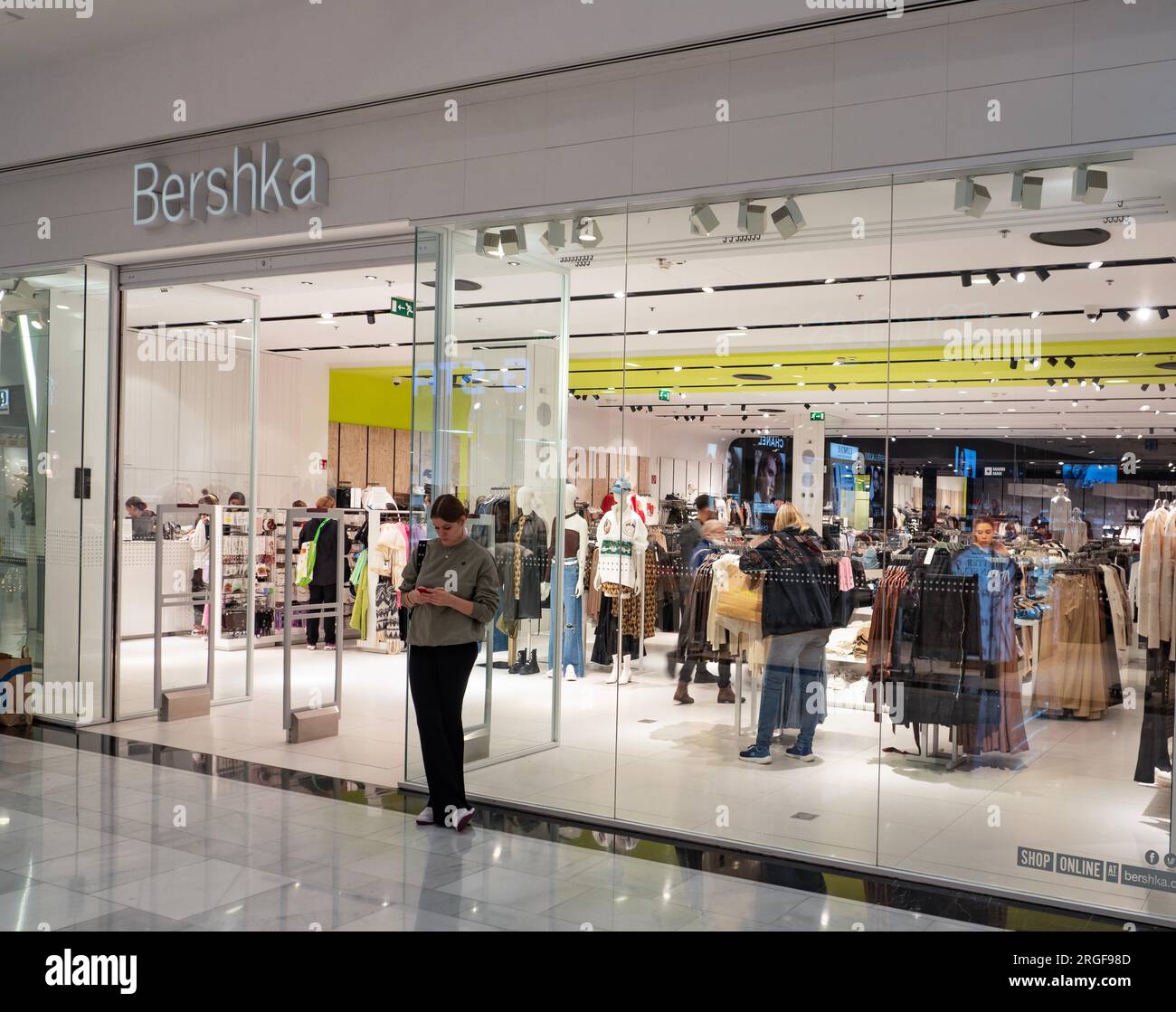 Bershka shop in Westfield Shopping City Süd on the outskirts of Vienna,  Austria Stock Photo - Alamy