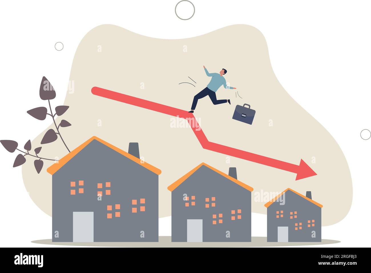 Housing market crash Stock Vector Images Alamy