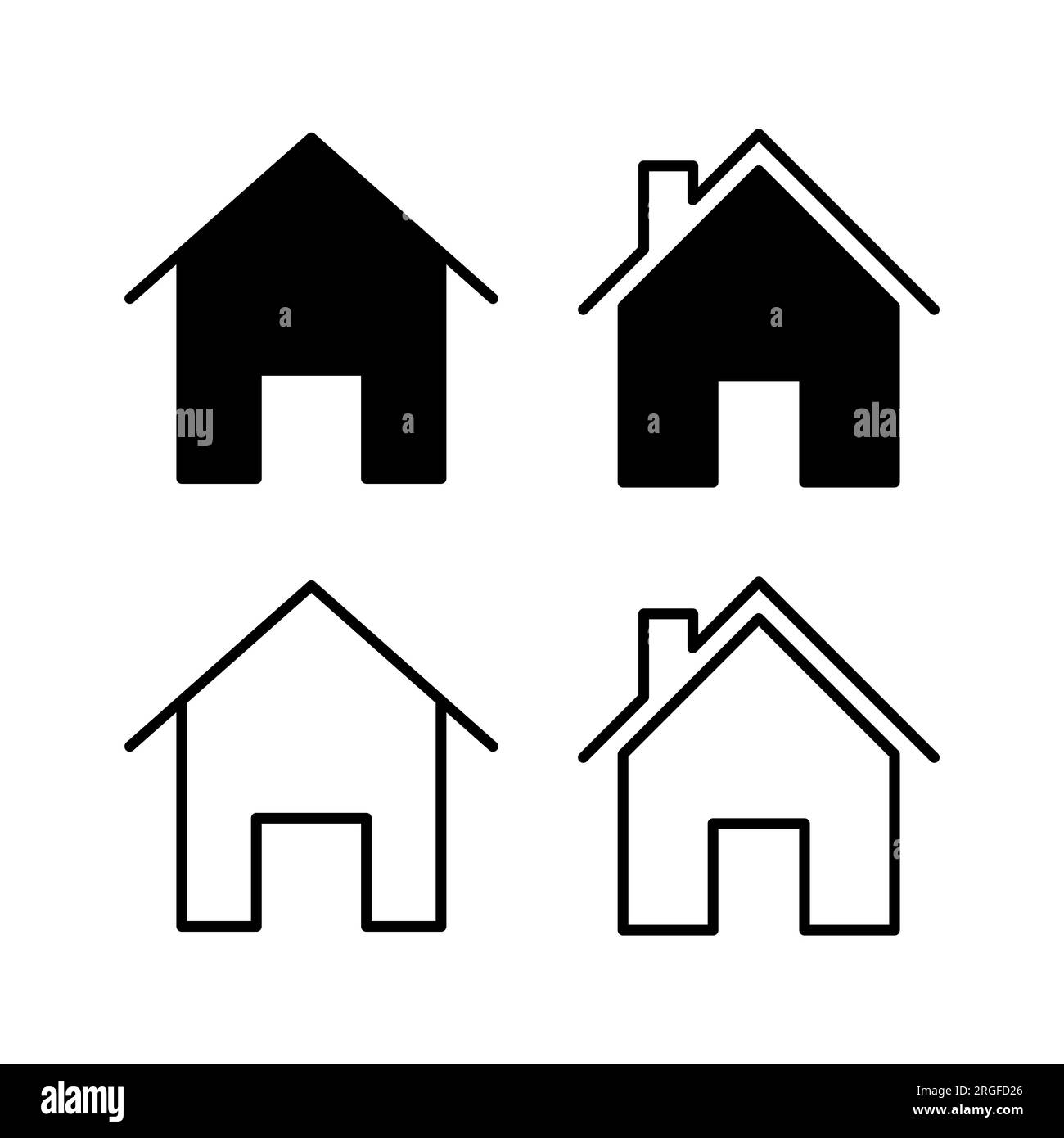 Home icon vector. House vector icon Stock Vector Image & Art - Alamy