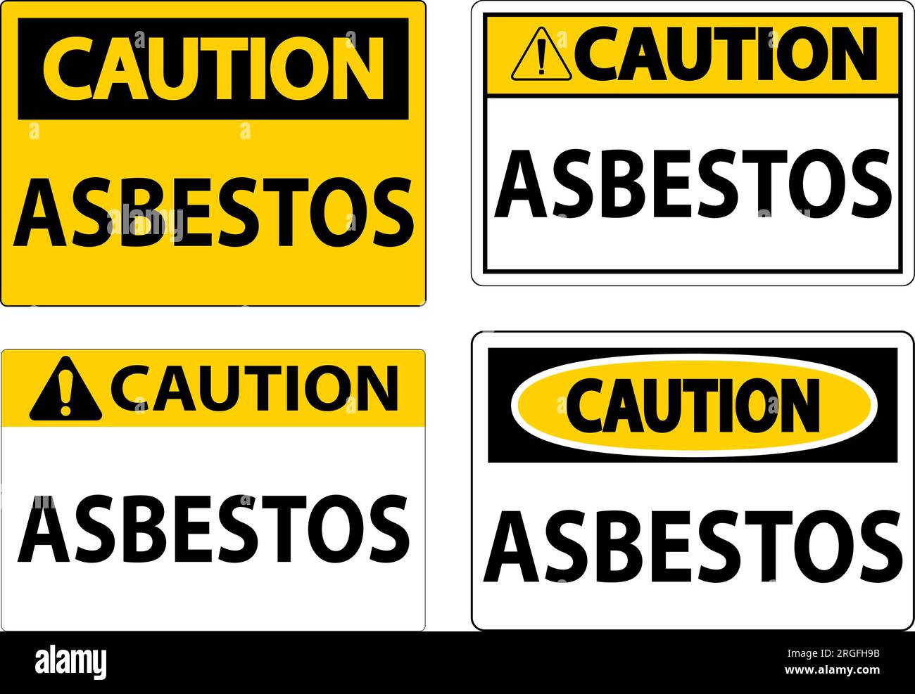 Asbestos Caution Signs Asbestos Hazard Area Authorized Personnel Only ...