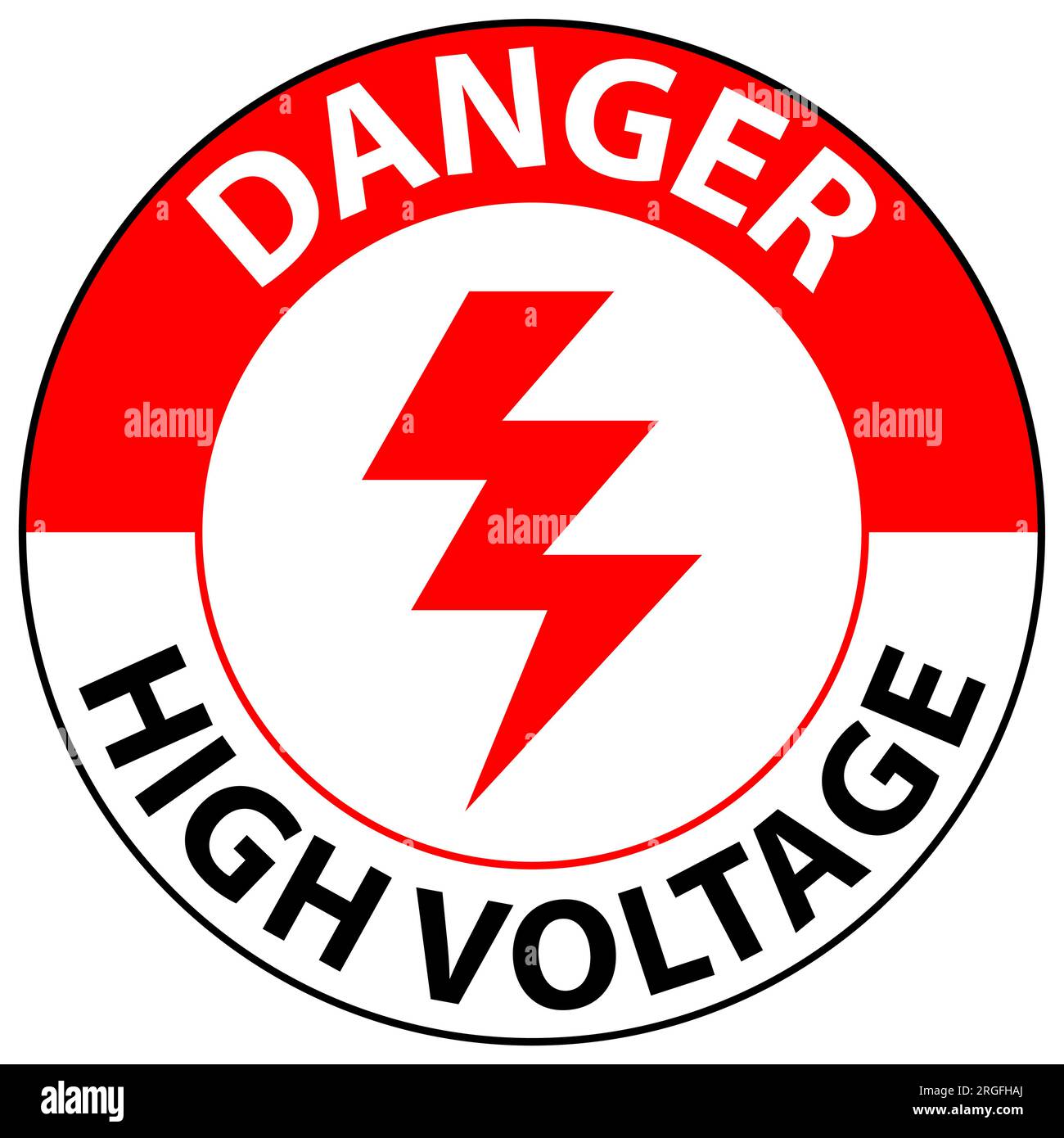Floor Sign, Danger High Voltage Stock Vector Image & Art Alamy