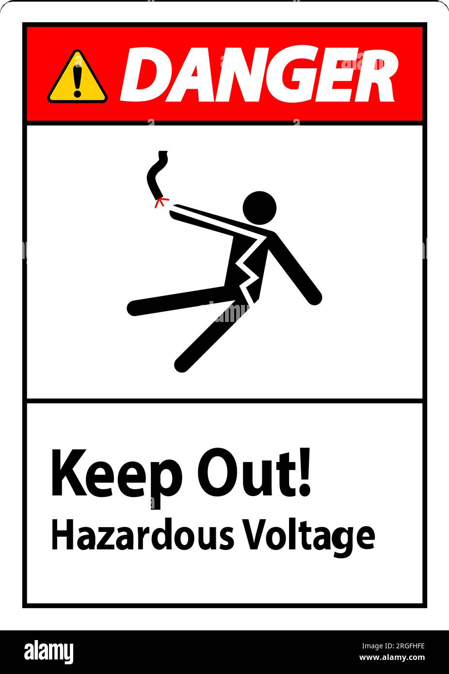 Danger Sign Keep Out! Hazardous Voltage Stock Vector Image & Art - Alamy