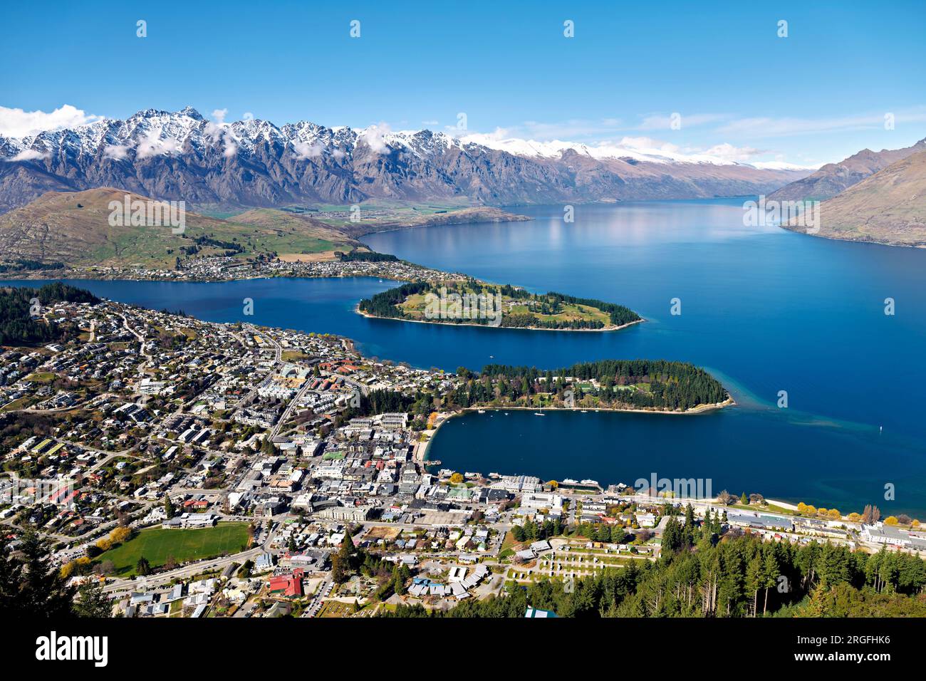 Aerial view queenstown new zealand hi-res stock photography and images ...