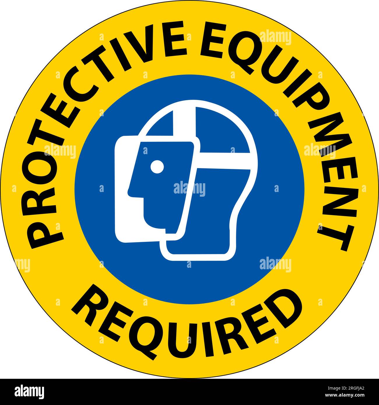 Floor Sign, Protective Equipment Required Stock Vector Image & Art Alamy