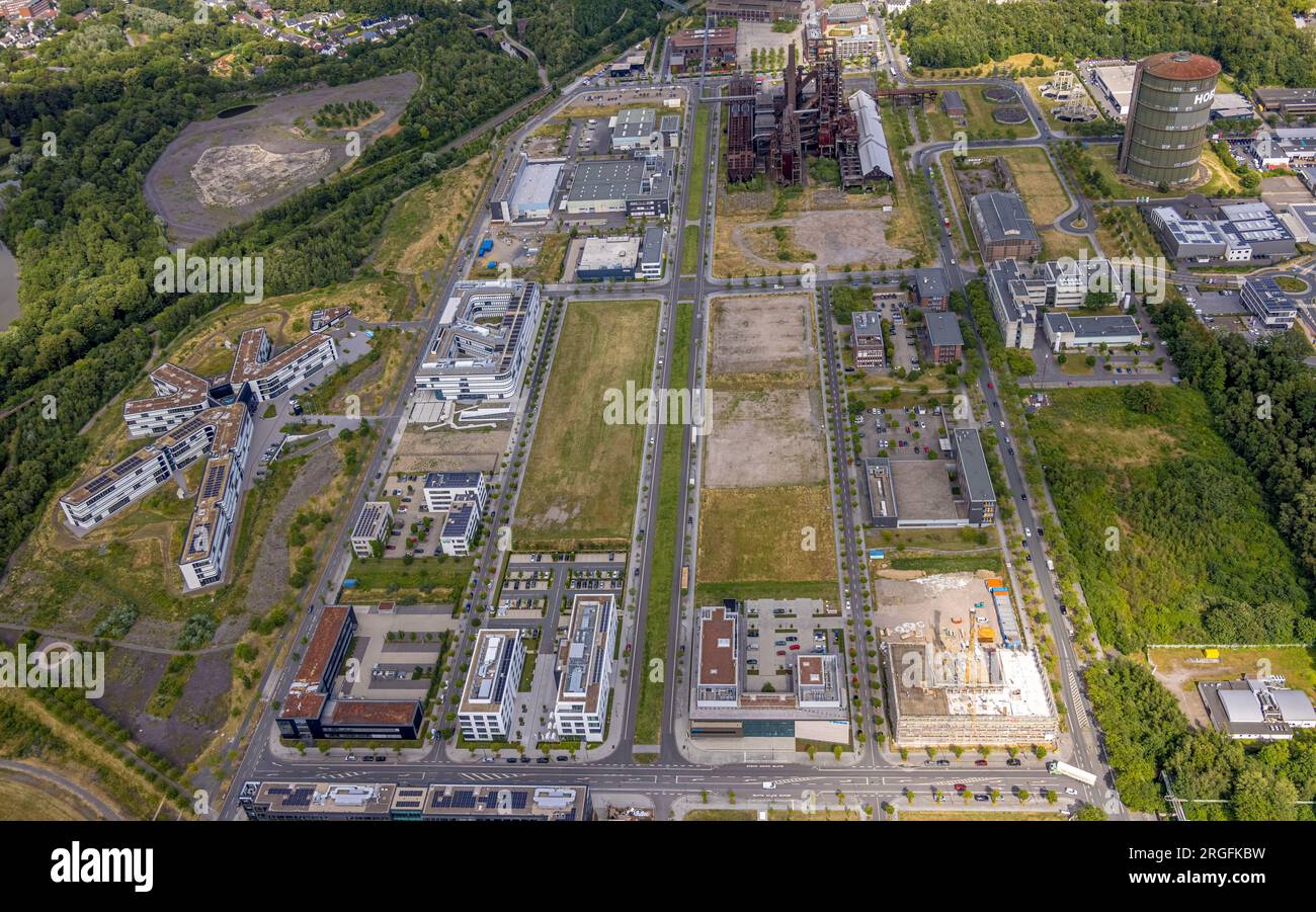 Aerial view, technology park industrial park Phoenix West, Amprion