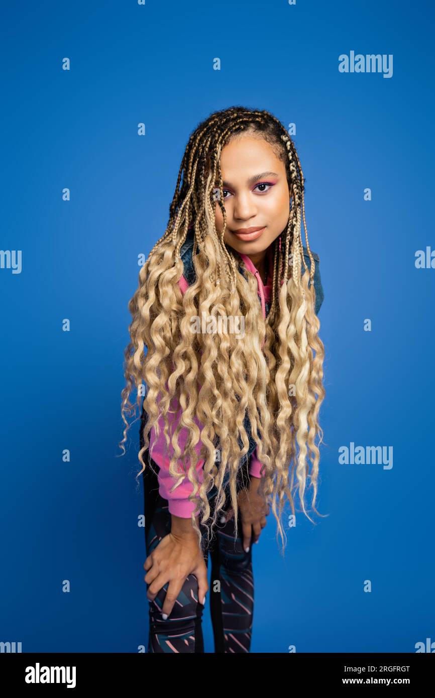 beautiful african american woman with dreadlocks and bold makeup ...