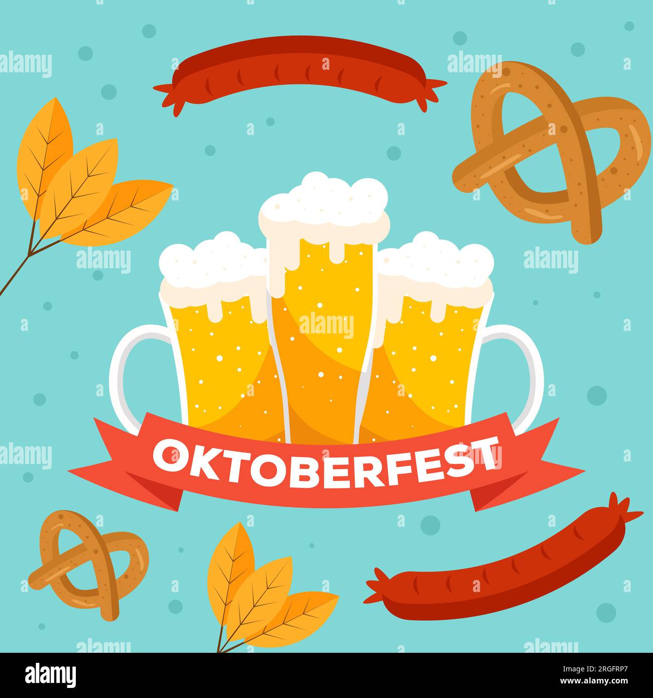 flat design vector oktoberfest festival illustration Stock Vector Image ...