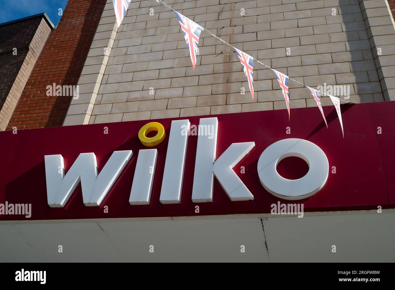 Slough, Berkshire, UK. 9th August, 2023. A Wilko store in Slough High Street, Berkshire. Private equity firm, Gordon Brothers, are said to be considering a potential rescue bid for the high street store Wilko. Sky News have reportedly been told that 'Gordon Brothers had expressed interest in partnering with other financial backers to inject £20m of equity and provide £50m in debt financing'. Wilko have filed a notice of intention to appoint administrators at the High Court putting 12,000 jobs at risk across the 400 Wilko stores in the UK. Some Wilko stores are having massive cut price sales bu Stock Photo