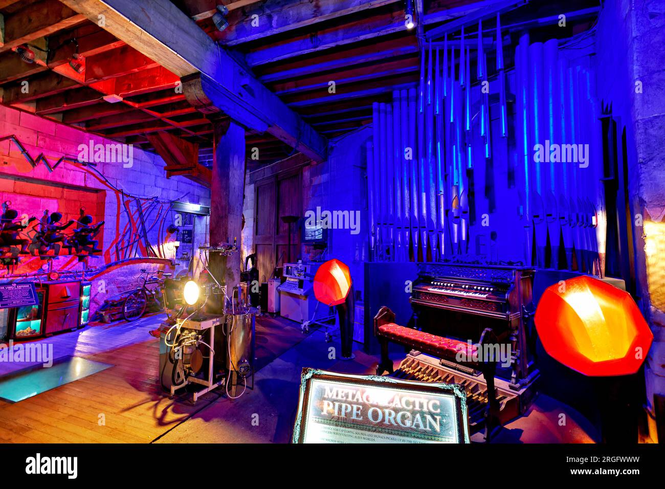Oamaru New Zealand. Steampunk HQ Art gallery. The metagalactic pipe organ Stock Photo