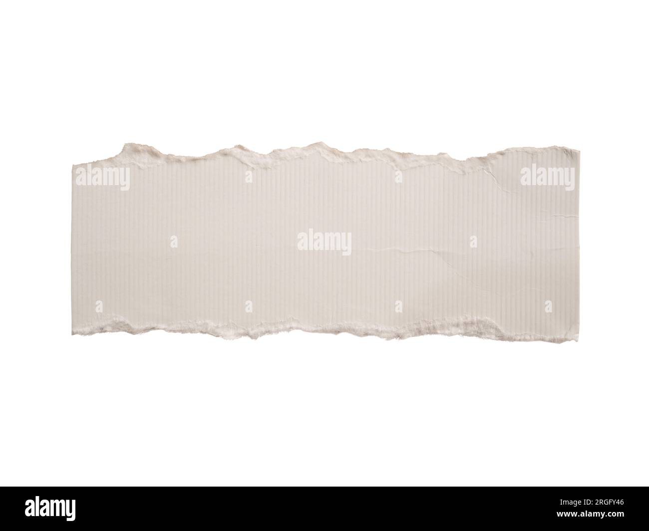 A piece of torn white paper with clipping path Stock Photo