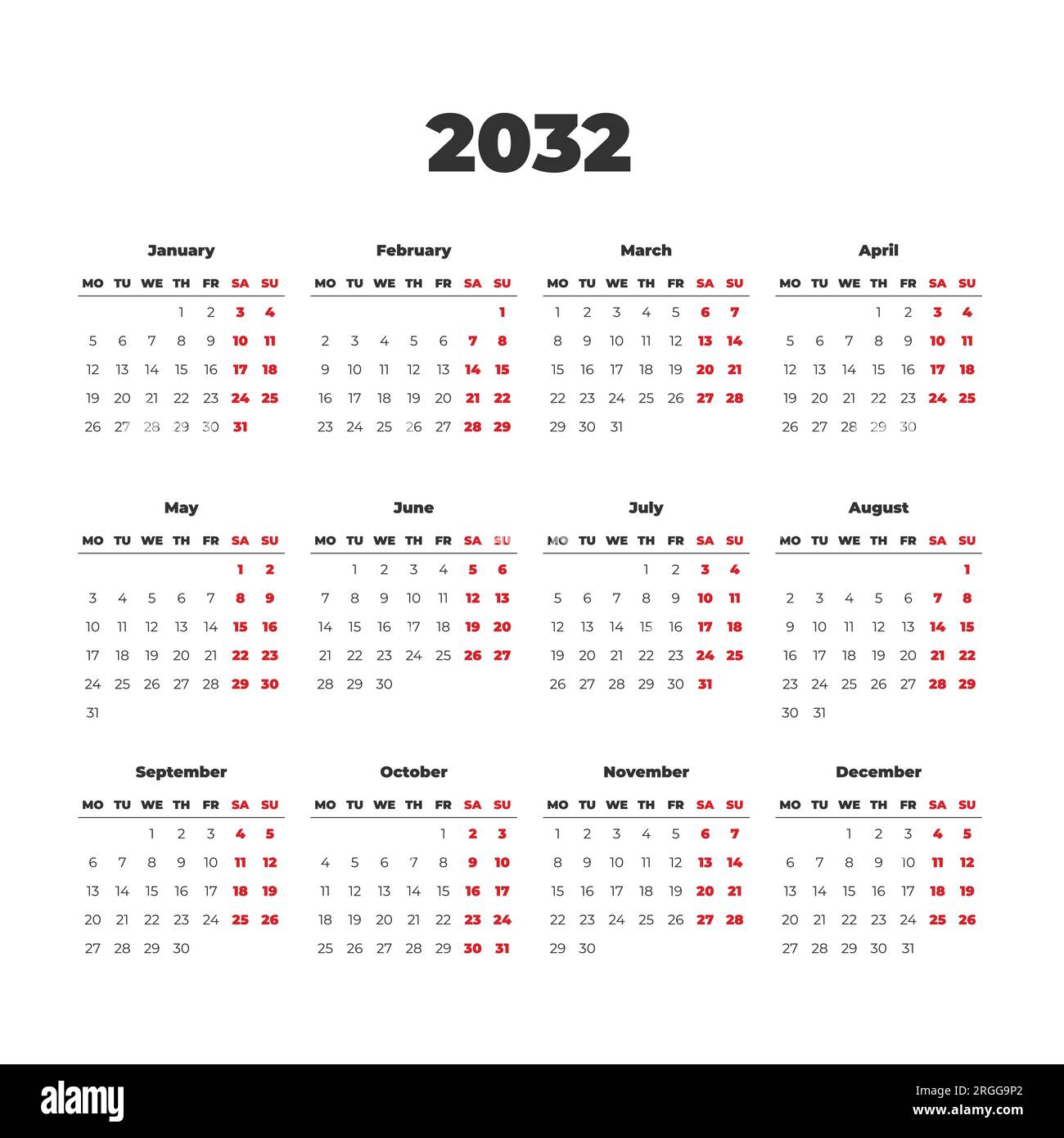 February 2032 Cut Out Stock Images & Pictures - Alamy