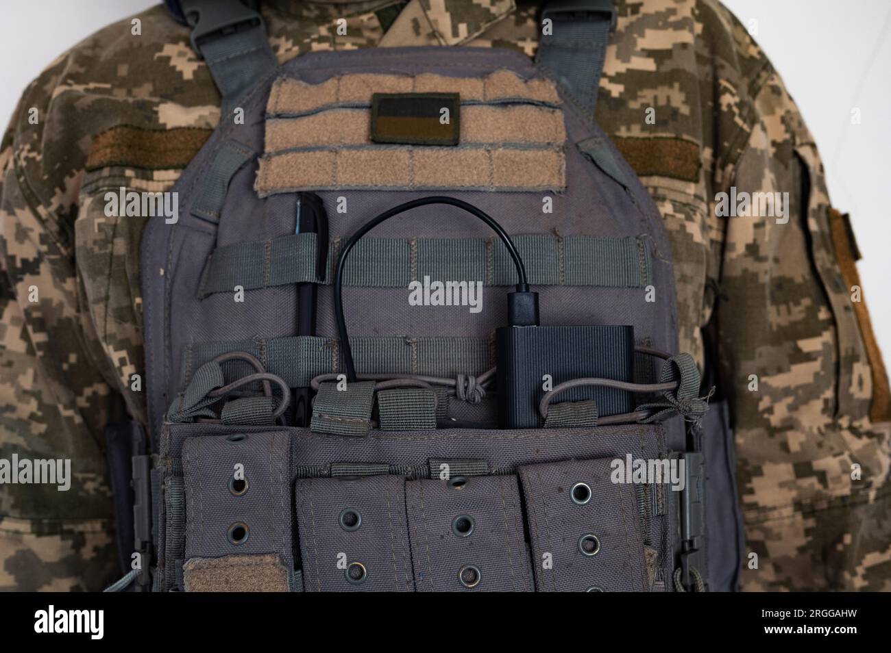 Bullet Proof Vest for Security Forces at Display Stock Photo