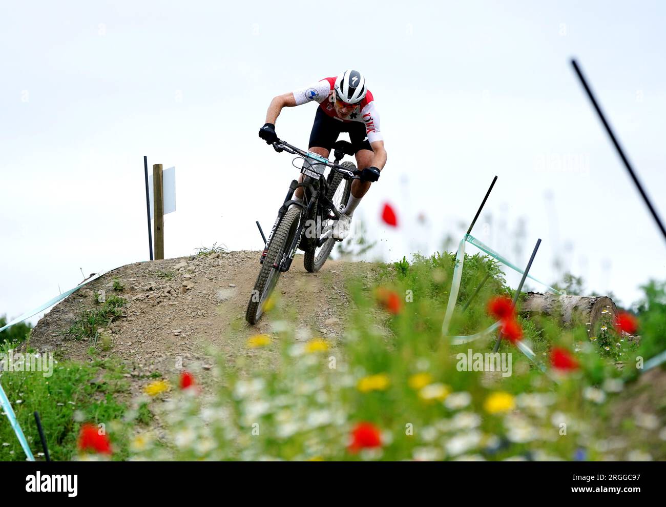 Switzerland s Joris Ryf in action in the Men s Elite E MTB Cross